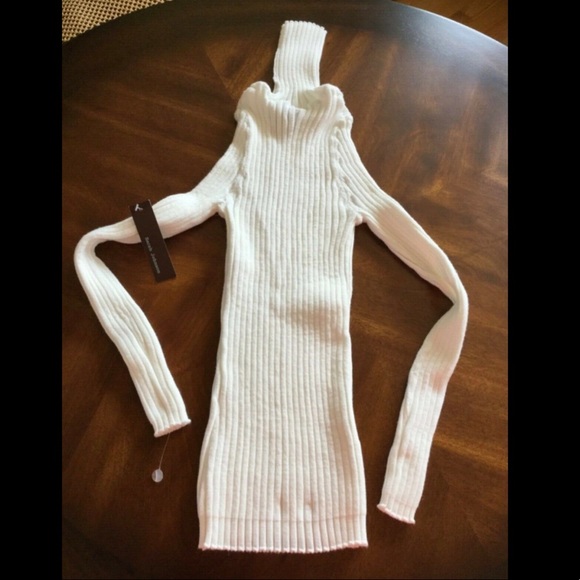 Sarah Johnson WIDE RIBBED TURTLENECK SWEATER IVORY S - Picture 10 of 11